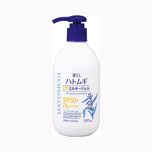 熊野油脂 麗白　ハトムギ　ＵＶミルキージェル　ＳＰＦ５０＋　ＰＡ＋＋＋＋　ポンプタイプ　２５０ＭＬ 化粧品 ボディケア