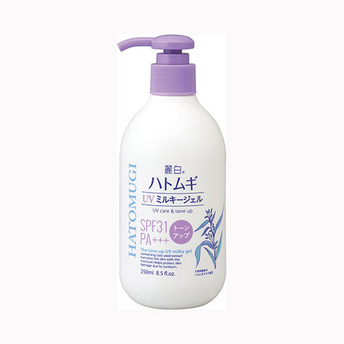 熊野油脂 麗白　ハトムギ　トーンアップＵＶミルキージェル　ＳＰＦ３１　ＰＡ＋＋＋　ポンプタイプ　２５０ＭＬ 化粧品 ボディケア