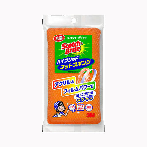 スリーエムジャパン スコッチブライトハイブリッドネットオレンジ  台所消耗品 たわし・ふきん メール便対応