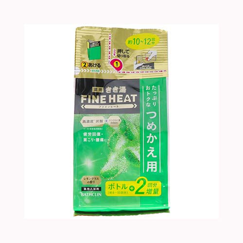 バスクリン きき湯ファインヒート　レモングラス　つめかえ用５００Ｇ　 入浴剤 炭酸ガス