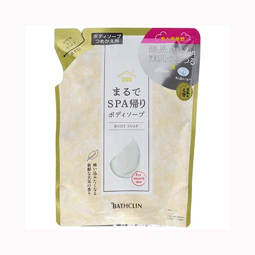 バスクリン まるでＳＰＡ帰りボディソープ　つめかえ用　４００ｍｌ スキンケア 浴用 　
