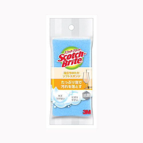 スリーエムジャパン スコッチブライト泡立ちゆたかスポンジブルー 台所消耗品 たわし・ふきん