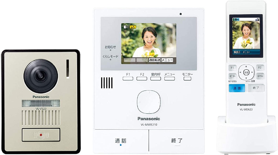 Panasonic パナソニック テレビドアホン ワイヤレスモニター子機付 どこでもドアホン VL-SWE210KL