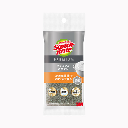 スリーエムジャパン ＳＢプレミアムスポンジグレー　 台所消耗品 たわし・ふきん