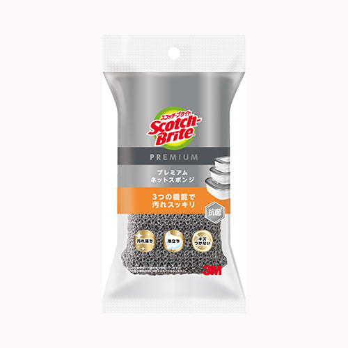 スリーエムジャパン ＳＢプレミアムネットスポンジグレー 台所消耗品 たわし・ふきん