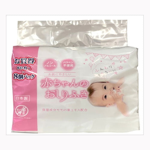 昭和紙工 ミセラ赤ちゃんのおしりふきＰＫ８０枚８個パック ベビー用品 おしりふき 　