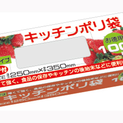 ハウスホールドジャパン ＫＢ１２　保存用　ＢＯＸポリ袋　１００枚入 ゴミ袋・ポリ袋 小物用品