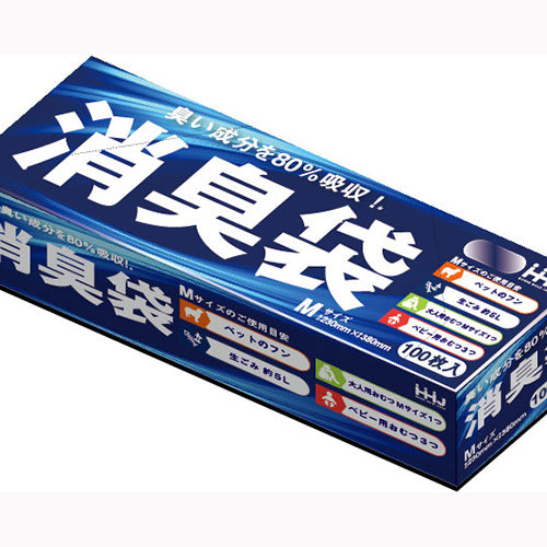 ハウスホールドジャパン ＡＳ０５消臭袋Ｍサイズ１００枚 ゴミ袋・ポリ袋 小物用品