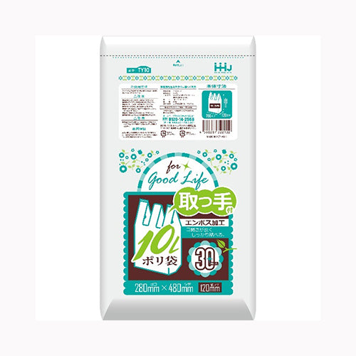 ハウスホールドジャパン 取っ手付ポリ袋10L30枚　TY10 ゴミ袋・ポリ袋 小物用品