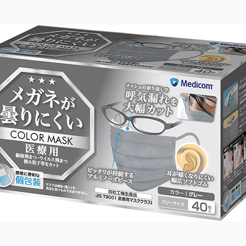 ＡＲメディコムインクアジア メガネが曇りにくいマスクグレー 衛生用品 マスク