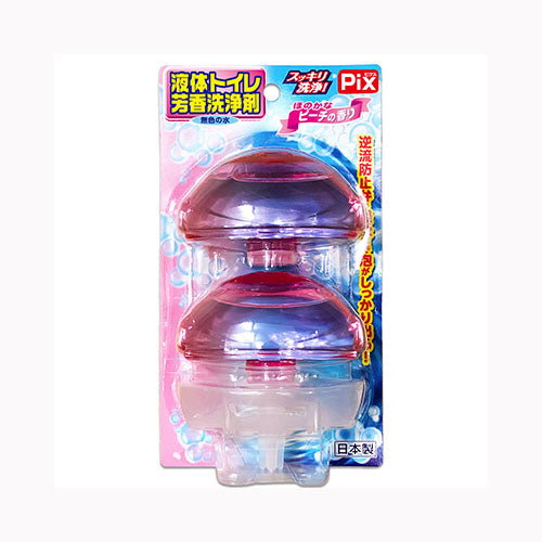 ライオンケミカル ピクス液体トイレ芳香洗浄剤本体2個ピーチの香り 芳香消臭 タンククリーナー 　