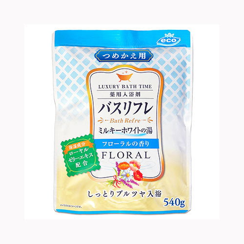 ライオンケミカル バスリフレ薬用入浴剤ミルキーホワイトのにごり湯つめかえ用フローラルの香りＲ６８０Ｇ 入浴剤  温浴 　