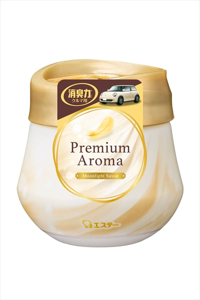 エステー クルマの消臭力ＰｒｅｍｉｕｍＡｒｏｍａゲルタイプ　ムーンライトシャボン 芳香消臭 車用