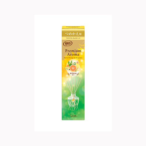 エステー お部屋の消臭力　ＰＲＥＭＩＵＭ　ＡＲＯＭＡ　ＳＴＩＣＫ　詰替　スイートオレンジ＆ベルガモット 芳香消臭 部屋用  部屋用置き型 日用品 消臭剤・芳香剤