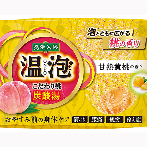アース製薬 温泡こだわり桃炭酸湯甘熟黄桃１錠  入浴剤 炭酸ガス メール便対応
