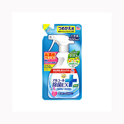 アース製薬 らくハピアルコール除菌ＥＸつめかえ４００ＭＬ　 住居洗剤 キッチン