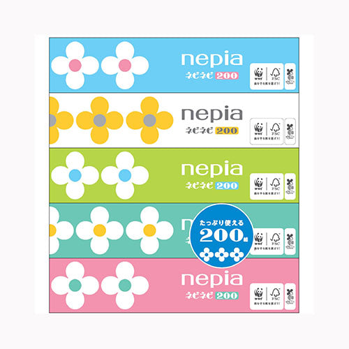 王子ネピア ネピアネピネピティシュ２００組５コパック 家庭紙 ティッシュ
