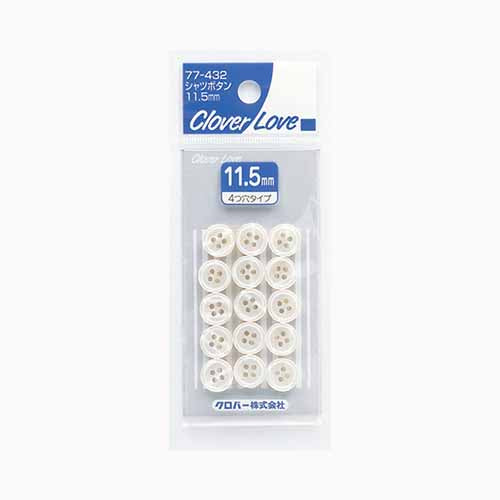 クロバー ＣＬ７７４３２　シャツボタン　１１５ミリ  裁縫用品 ホック・ボタン メール便対応