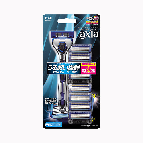 貝印 ＧＡ００６１ＡＸＩＡバリューパックスリム替刃９コ　 カミソリ 男性用