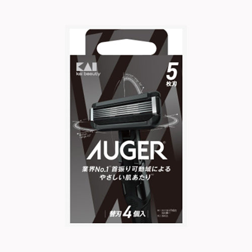 貝印 ＡＵＧＥＲ替刃４個入  カミソリ 男性用 メール便対応