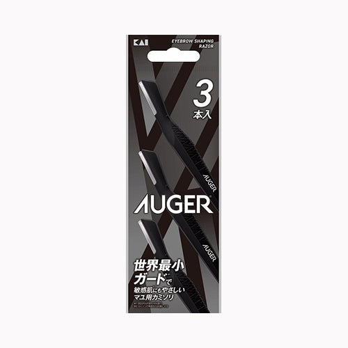 三宝 ＧＡ０１１５　ＡＵＧＥＲ　アイブローシェイピングレザー　３本入  カミソリ 男性用  メール便対応