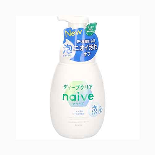 クラシエホームプロダクツ販売 ナイーブ　泡で出てくるボディソープ（ディープクリア）　ポンプ スキンケア 浴用 　