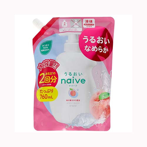 クラシエホームプロダクツ販売 ナイーブ　ボディソープ（桃の葉エキス配合）詰替用２回分 スキンケア 浴用 　