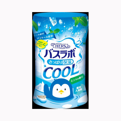 白元アース ＨＥＲＳバスラボボトルクール　ミントの香り　５００ｇ 入浴剤  クール  クール入浴剤 バス・洗面 入浴剤