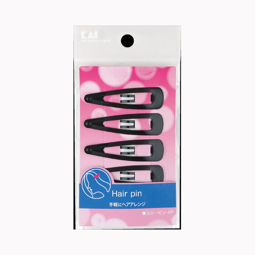 貝印 ＨＬ０１４２スリーピン４Ｐブラック メイク雑貨・美容小物 頭髪用雑貨