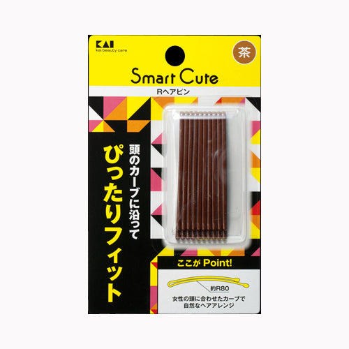 貝印 ＨＣ３３３３　ＳＣ　Ｒヘアピン茶  メイク雑貨・美容小物 頭髪用雑貨 　 メール便対応