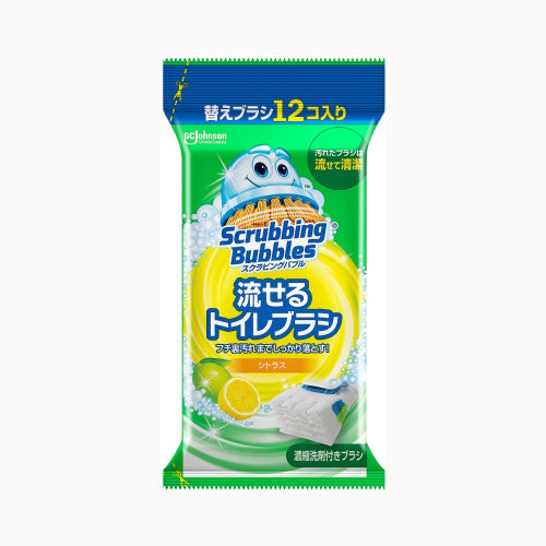 ジョンソン スクラビングバブル　流せるトイレブラシ　シトラス替え 住居洗剤 トイレ