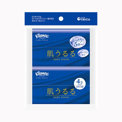 日本製紙クレシア ＫＬＸティシューローション肌うるる　ポケット　４コパック 家庭紙  ティッシュ 　