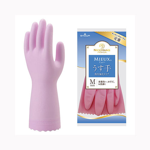 ショーワグローブ ナイスハンドミューうす手　Ｍピンク  手袋 炊事手袋 塩化ビニール手袋 掃除用品 キッチン用品 手袋 その他キッチン用品  ホーム・キッチン メール便対応