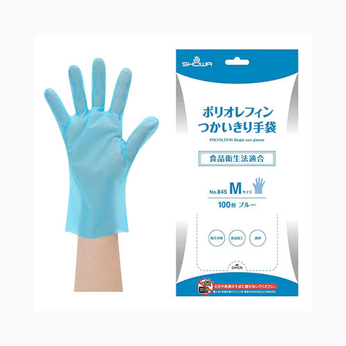ショーワグローブ ポリオレフィンつかいきり手袋１００枚入Ｍ  手袋 　 使い捨て手袋  メール便対応