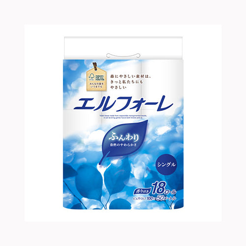 大王製紙 エルフォーレトイレットティシュー１８Ｒ（シングル） 家庭紙  トイレットペーパー