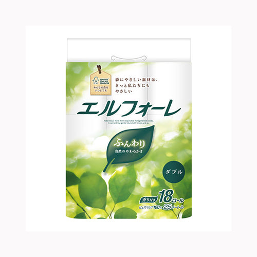 大王製紙 エルフォーレトイレットティシュー１８Ｒ（ダブル） 家庭紙  トイレットペーパー