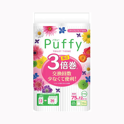 大王製紙 パフィー３倍巻　１２Ｒダブル　 家庭紙 トイレットペーパー