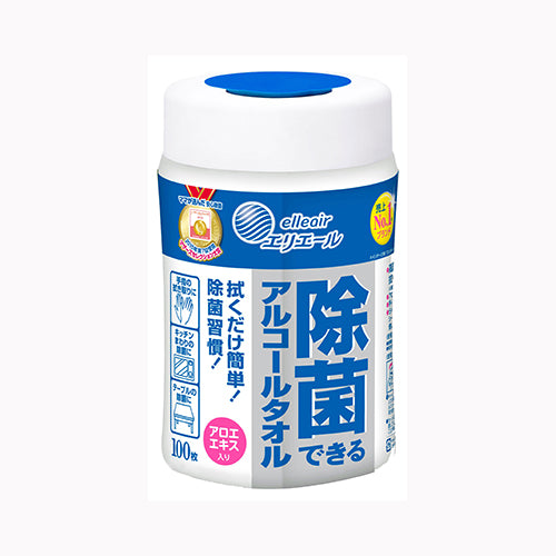 大王製紙 エリエール除菌アルコールタオル本体１００枚 家庭紙 ウェットティッシュ 除菌ウェットシート 除菌剤  日用品 ペーパー類医療品・衛生用品 ウェットティッシュ