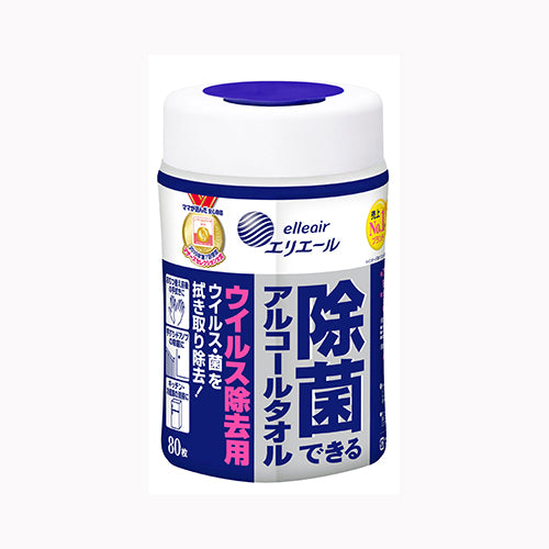 大王製紙 エリエール除菌ウィルス除去用本体８０枚 家庭紙 ウェットティッシュ 除菌ウェットシート 除菌剤  日用品 ペーパー類医療品・衛生用品 ウェットティッシュ