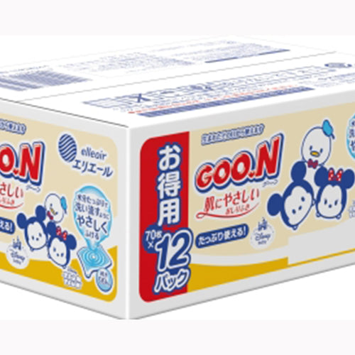 大王製紙 グ～ン　肌にやさしいおしりふき７０枚×１２Ｐ ベビー用品 おしりふき おしりふき  ベビー・マタニティ  トイレ用品 
