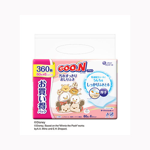 大王製紙 グ～ンプラス　汚れすっきりおしりふき６０枚×６Ｐ ベビー用品 おしりふき