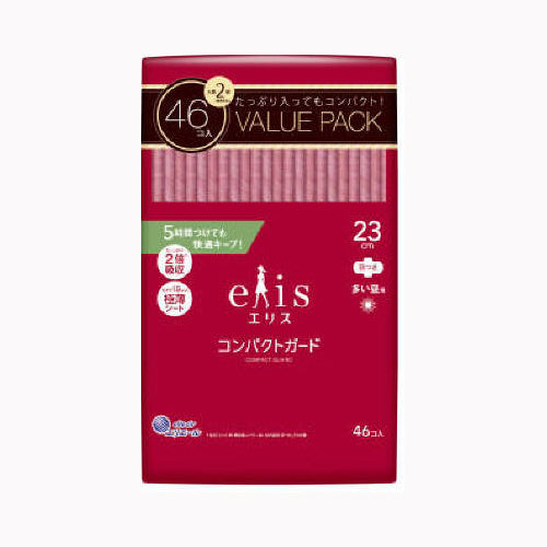大王製紙 エリスコンパクトガード（多い昼用）羽つき４６枚 フェミニンケア 生理用品