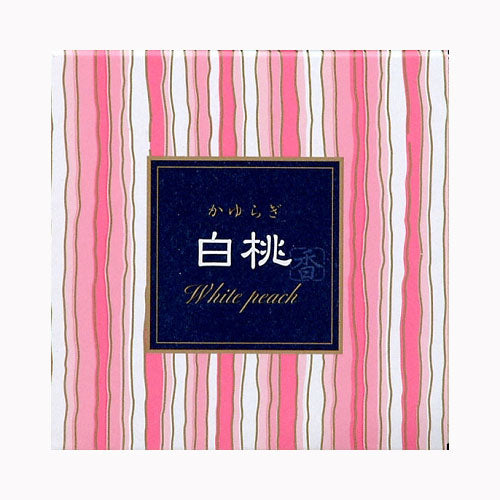 日本香堂 かゆらぎ　白桃　コーン１２個入　香立付 薫香剤 お香