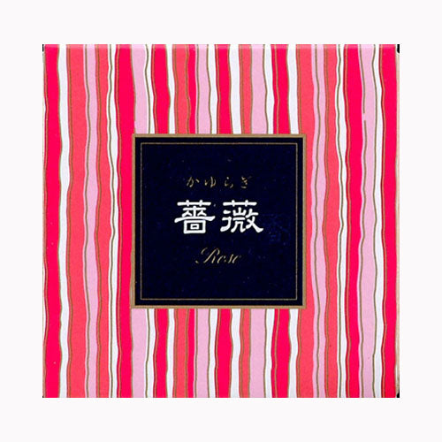 日本香堂 かゆらぎ　薔薇　コーン１２個入　香立付 薫香剤 お香
