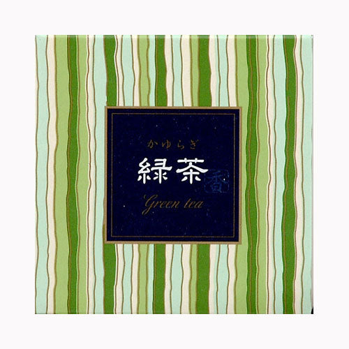 日本香堂 かゆらぎ　緑茶　コーン１２個入　香立付 薫香剤 お香