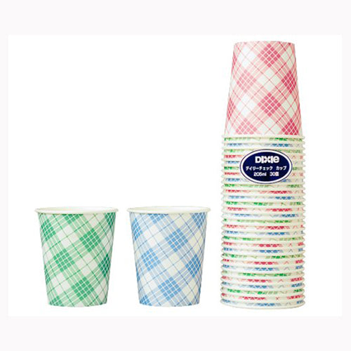 日本デキシー デイリーチェックカップ３０Ｐ　 行楽用品 簡易食器類