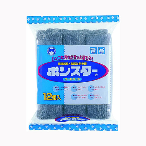 ボンスター販売 ボンスターロールパッド１２個入りコンパクトタイプ　 台所消耗品 たわし・ふきん