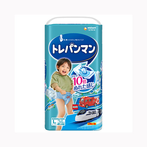 ユニ・チャーム トレパンマンブルーＬ３４枚 ベビー用品 オムツ