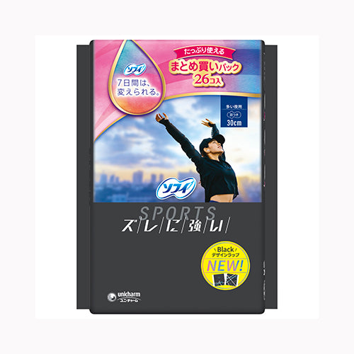 ユニ・チャーム ソフィＳＰＯＲＴＳ３００羽つき２６枚 フェミニンケア 生理用品  夜用 サニタリー