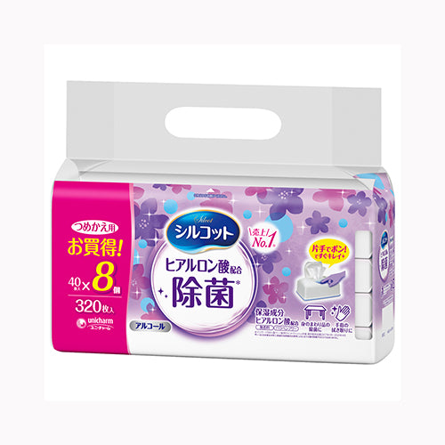 ユニ・チャーム シルコットウェット除菌詰替８個パック　 家庭紙 ウェットティッシュ